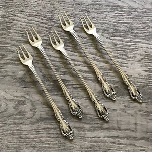Oneida Community Brahms Stainless Seafood Cocktail Forks Lot of 5